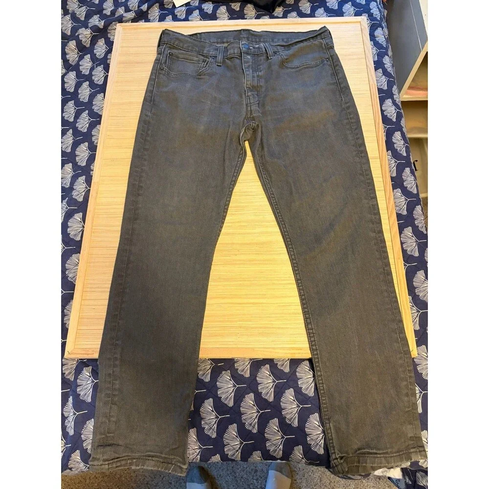 Levi’s 511 Men’s Jeans 36x32 Charcoal Black Slim Fit Stretch Denim